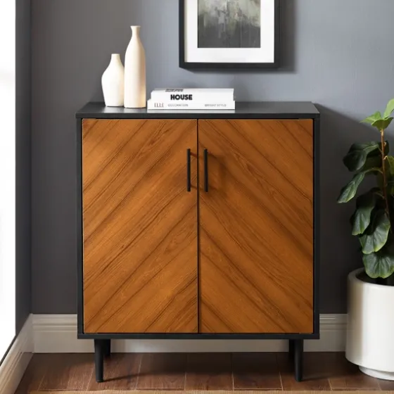 Two Tone Chevron Cabinet-Kirkland's Home Clearance