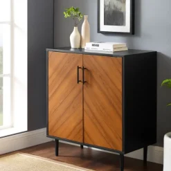 Two Tone Chevron Cabinet-Kirkland's Home Clearance