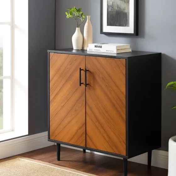 Two Tone Chevron Cabinet-Kirkland's Home Clearance