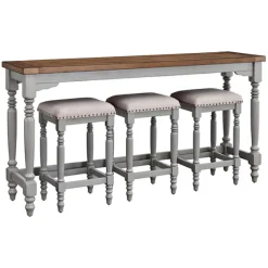 Two Tone Wood 4-Pc. Counter Table & Stool Set-Kirkland's Home New