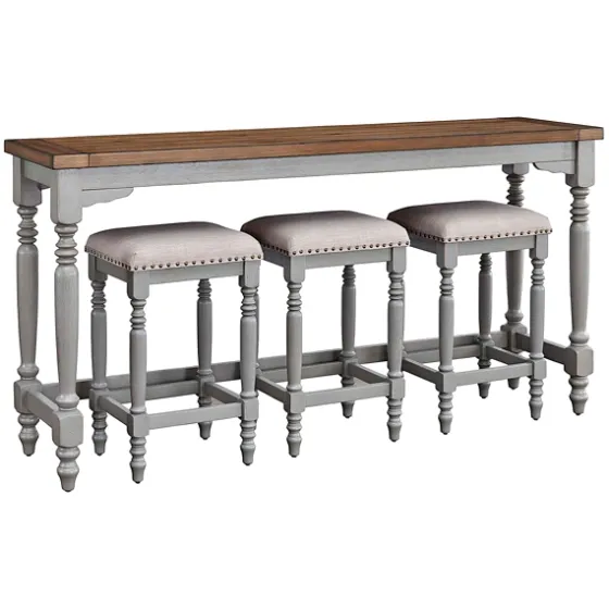Two Tone Wood 4-Pc. Counter Table & Stool Set-Kirkland's Home New