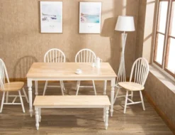 Two Toned Wood Farmhouse Dining Table-Kirkland's Home Store