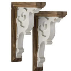 Two-Tone Corbel Shelf Brackets, Set Of 2-Kirkland's Home Shop