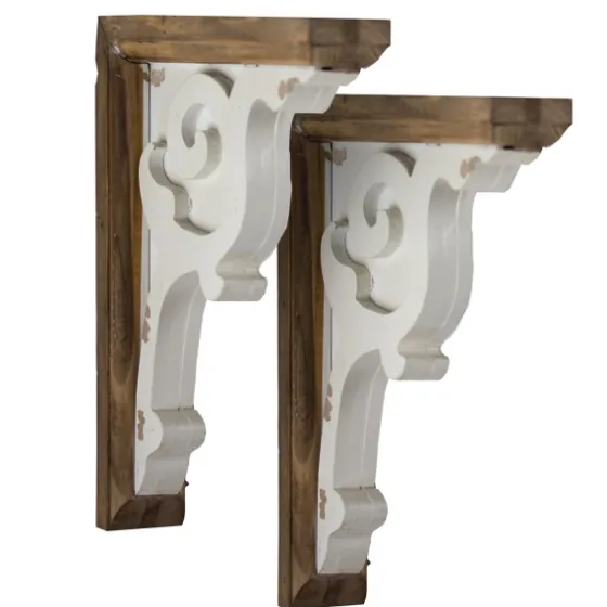Two-Tone Corbel Shelf Brackets, Set Of 2-Kirkland's Home Shop