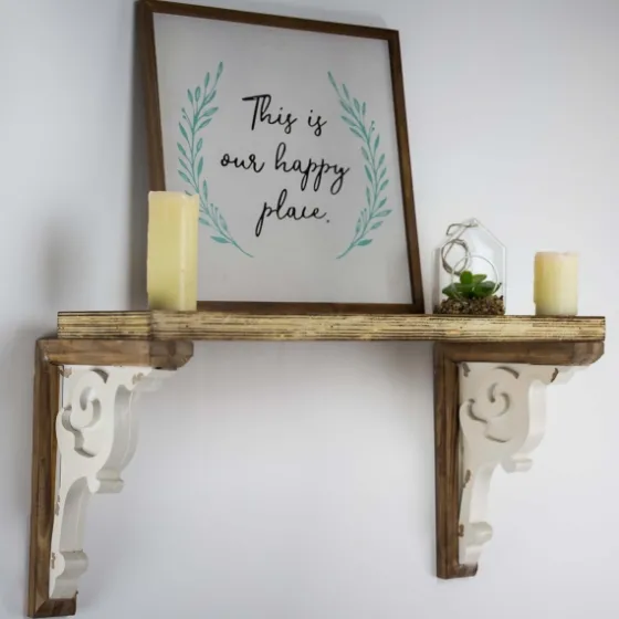 Two-Tone Corbel Shelf Brackets, Set Of 2-Kirkland's Home Shop