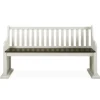 Two-Tone Dark Oak And Ivory High Back Wooden Bench-Kirkland's Home Fashion