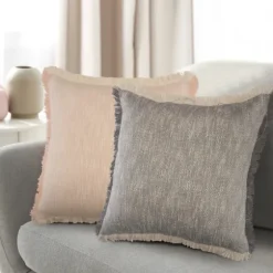 Two-Tone Gray Woven Accent Pillow-Kirkland's Home Discount