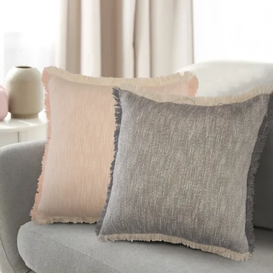 Two-Tone Gray Woven Accent Pillow-Kirkland's Home Discount