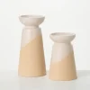 Two-Toned Cream Pillar Candle Holders, Set Of 2-Kirkland's Home Best Sale
