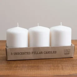 Unscented Pillar Candles, Set Of 3-Kirkland's Home Fashion