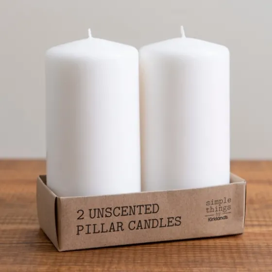 Unscented Pillar Candles, Set Of 2-Kirkland's Home Outlet