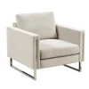 Upholstered And Chrome Accent Chair-Kirkland's Home Sale