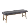 Upholstered And Wood Legs Bench-Kirkland's Home Store