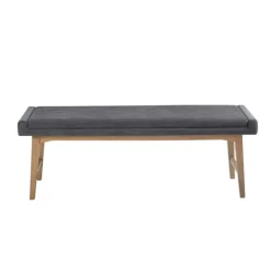 Upholstered And Wood Legs Bench-Kirkland's Home Store