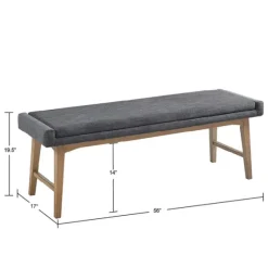 Upholstered And Wood Legs Bench-Kirkland's Home Store