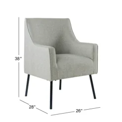 Upholstered Black Legs Accent Chair-Kirkland's Home Shop