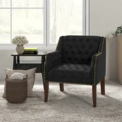 Upholstered Button Tufted Accent Chair-Kirkland's Home New