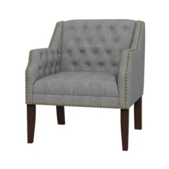 Upholstered Button Tufted Accent Chair-Kirkland's Home Cheap