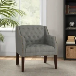Upholstered Button Tufted Accent Chair-Kirkland's Home Cheap