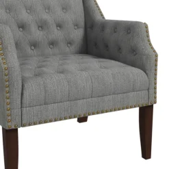 Upholstered Button Tufted Accent Chair-Kirkland's Home Cheap