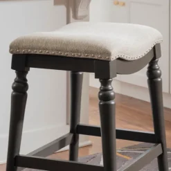 Upholstered Curved Seat Counter Stool-Kirkland's Home Clearance