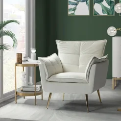 Upholstered Flange Accent Chair-Kirkland's Home Shop