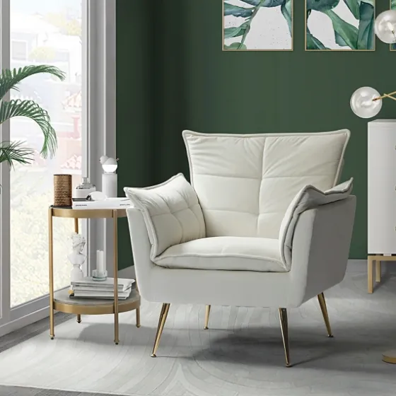 Upholstered Flange Accent Chair-Kirkland's Home Shop
