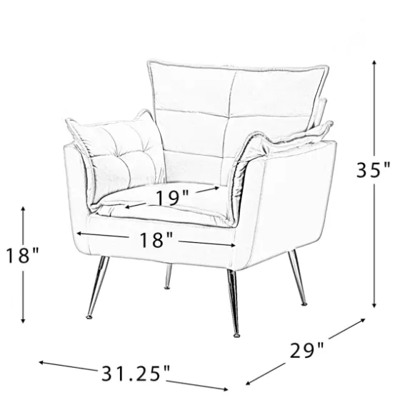Upholstered Flange Accent Chair-Kirkland's Home Shop