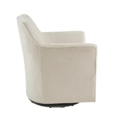 Upholstered Flared Arm Swivel Accent Chair-Kirkland's Home Best