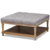 Upholstered Linen Tufted Ottoman With Shelf-Kirkland's Home Fashion