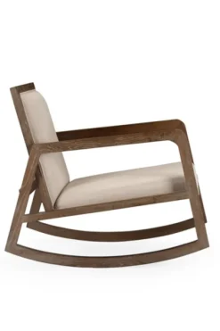 Upholstered Linen Wood Rocker Accent Chair-Kirkland's Home Sale
