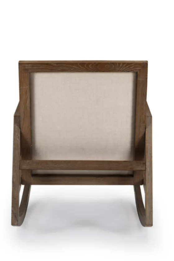 Upholstered Linen Wood Rocker Accent Chair-Kirkland's Home Sale