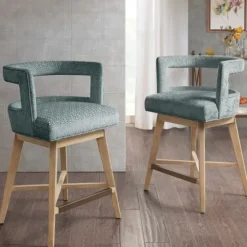 Upholstered Low Back Swivel Counter Stool-Kirkland's Home Online