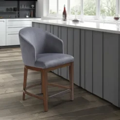 Upholstered Martha Stewart Counter Stool-Kirkland's Home Clearance