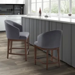 Upholstered Martha Stewart Counter Stool-Kirkland's Home Clearance