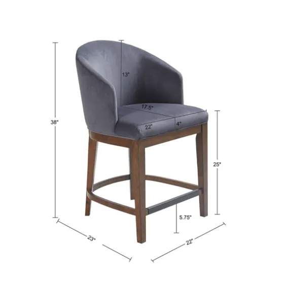 Upholstered Martha Stewart Counter Stool-Kirkland's Home Clearance