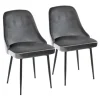Upholstered Metal Dining Chairs, Set Of 2-Kirkland's Home Cheap