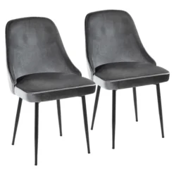 Upholstered Metal Dining Chairs, Set Of 2-Kirkland's Home Cheap