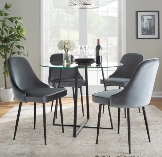 Upholstered Metal Dining Chairs, Set Of 2-Kirkland's Home Cheap
