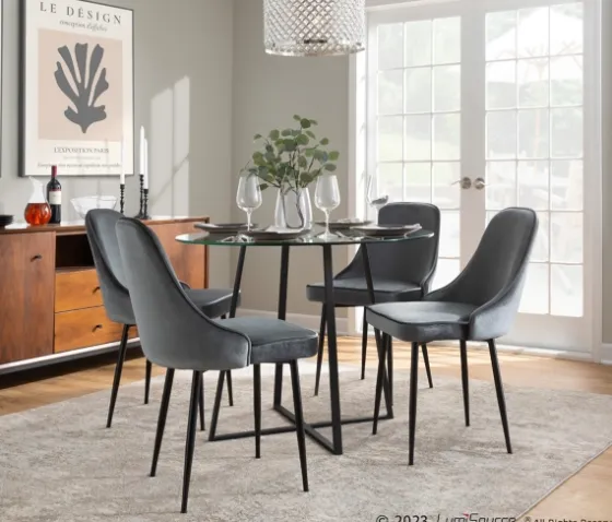 Upholstered Metal Dining Chairs, Set Of 2-Kirkland's Home Cheap