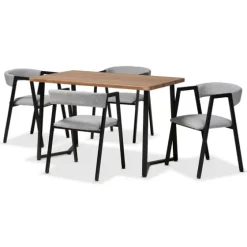 Upholstered Metal Frame 5-Pc. Dining Set-Kirkland's Home Shop