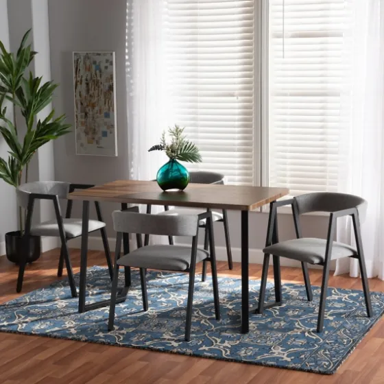 Upholstered Metal Frame 5-Pc. Dining Set-Kirkland's Home Shop