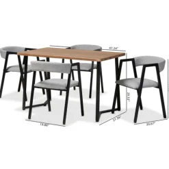 Upholstered Metal Frame 5-Pc. Dining Set-Kirkland's Home Shop