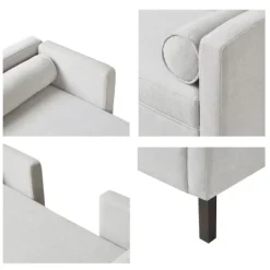 Upholstered Modern Split Back Bench-Kirkland's Home Online