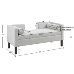 Upholstered Modern Split Back Bench-Kirkland's Home Online