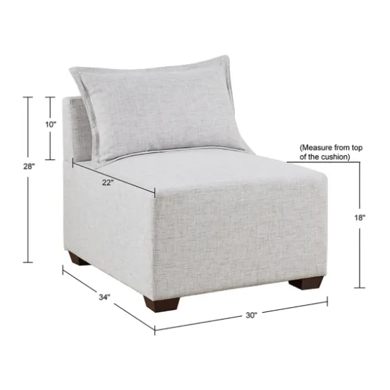 Upholstered Modular Armless Accent Chair-Kirkland's Home Cheap
