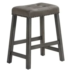 Upholstered Nailhead Counter Stools, Set Of 2-Kirkland's Home Cheap