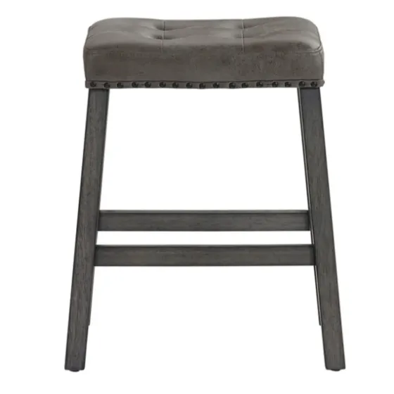 Upholstered Nailhead Counter Stools, Set Of 2-Kirkland's Home Cheap