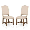 Upholstered Oak Wood Dining Chairs, Set Of 2-Kirkland's Home Hot