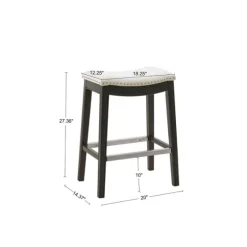 Upholstered Saddle Seat Counter Stool-Kirkland's Home Shop